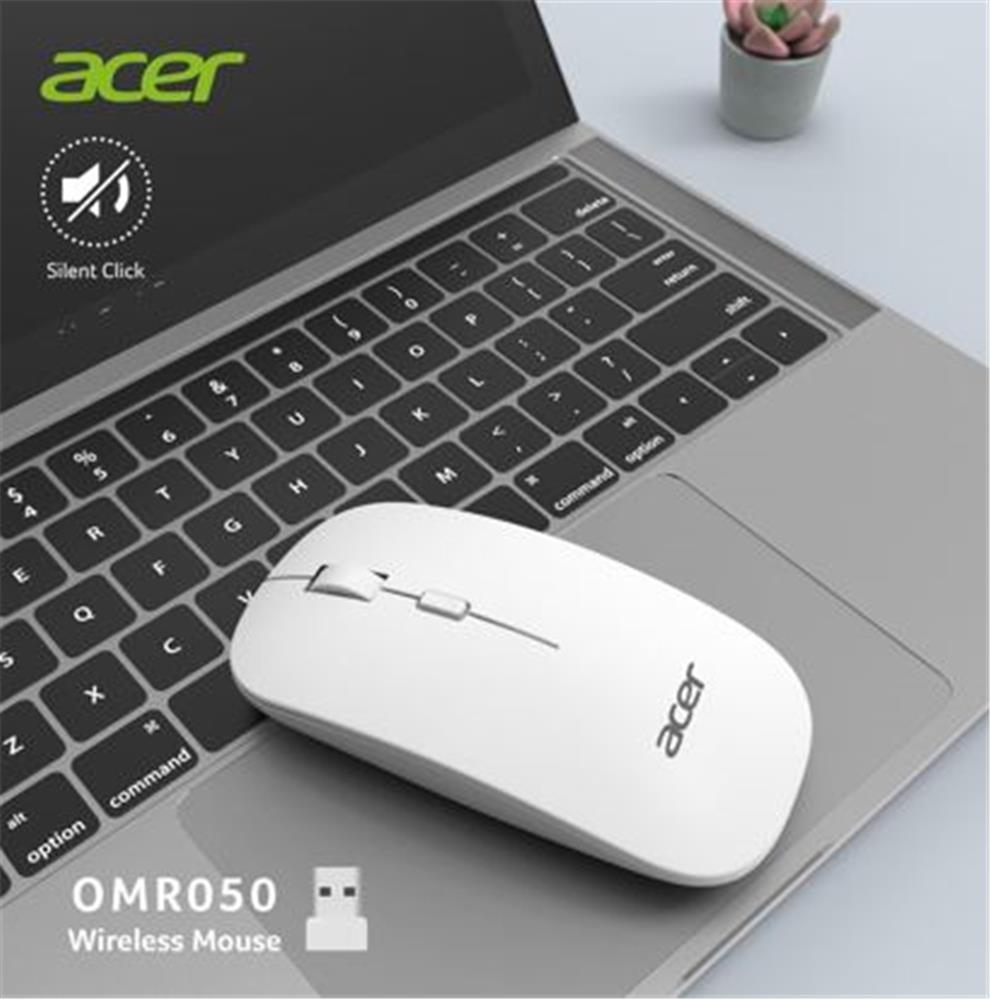 Acer Omr050 Beyaz Kablosuz Sessiz Tuşlu  Mouse 1000-1200-1600 DPI