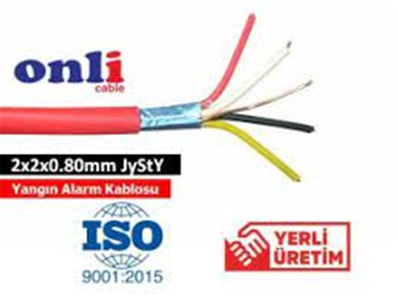 Ersan 2x2x0,80mm JE-H (St) H Bd  (CU-HFFR) 100 metre Yangın Alarm Kablosu
