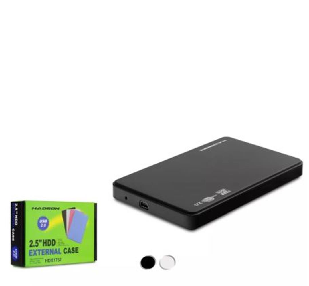 HADRON HDX1757 HDD KUTU USB2.0 PLASTİK SATA 2.5" SİYAH - BEYAZ
