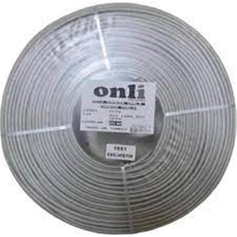 Onli ON-5002 2+1 PE 1x0,50 mini Coax 2x0,50mm 250 metre Dış Ortam CCA Kamera Kablosu