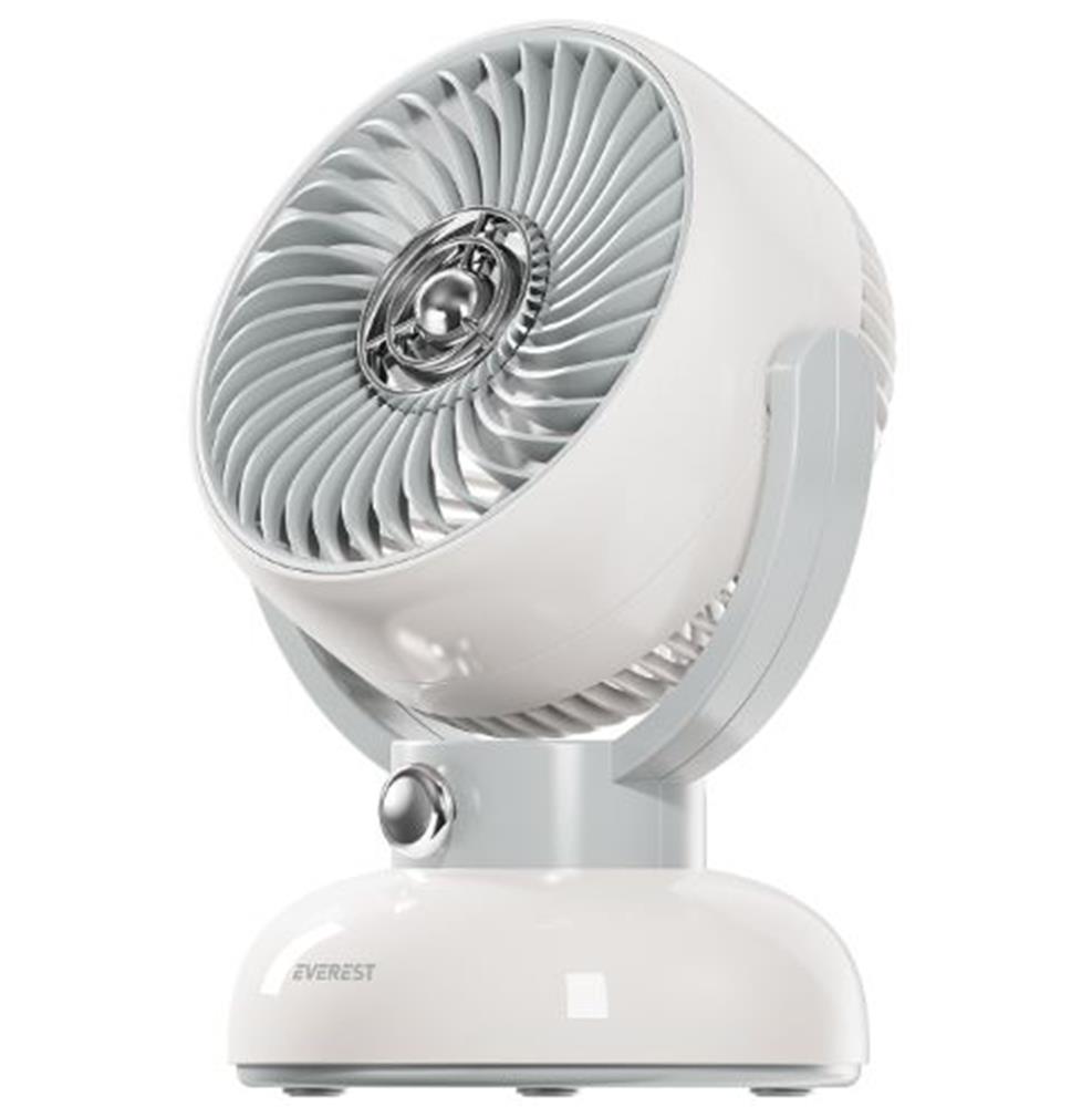 Everest EFN12 Krem 1200mAh 3 Hız Kademe Led Işıklı Retro Masaüstü Usb Fan