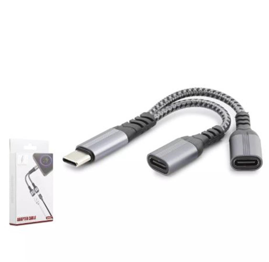 Hadron Gj-015 Type-C To 2-Type-C F Kablo Car Şarj Siyah