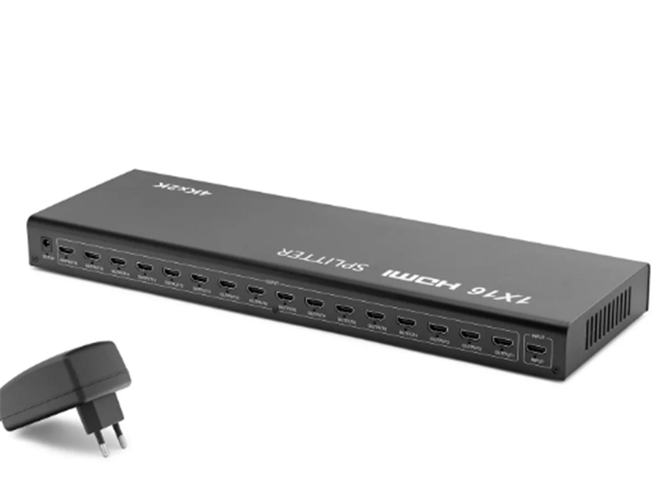 Hadron Hdx1293 16 port Hdmi Splitter 1.4V 1080P 3D 1-In 16-Out Siyah Hadron Hdx1293 16 port Hdmi Splitter 1.4V 1080P 3D 1-In 16-Out Siyah