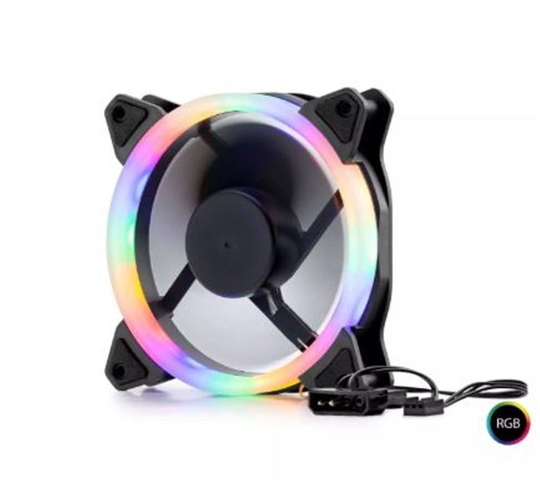 Hadron Hdx1522 Kasa Fanı Performans 4Pin Rgb 12Cm Siyah