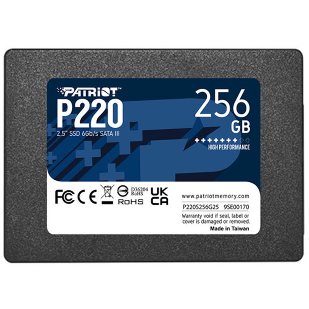 Patriot 256GB P220 550-490MB-s 2.5" SATA3 P220S256G25 SSD Disk