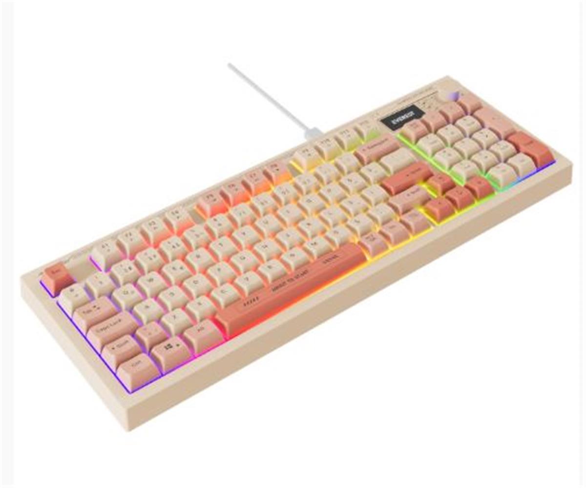 Everest KB-79 SILENT PRO Bej-Pembe-Turuncu SESSİZ RGB Q Membrane Oyuncu Klavyesi Everest KB-79 SILENT PRO Bej-Pembe-Turuncu SESSİZ RGB Q Membrane Oyuncu Klavyesi