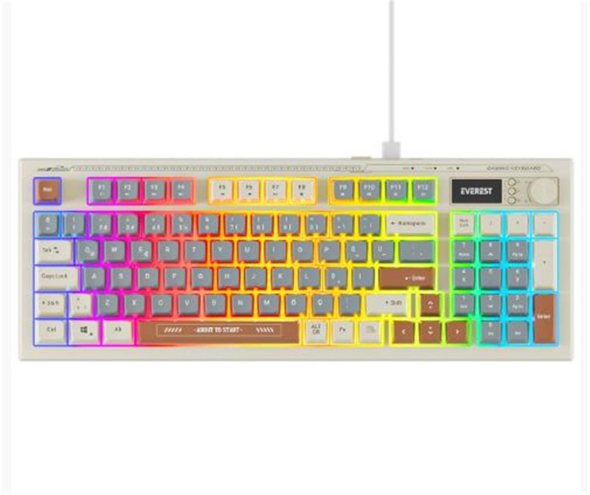 Everest KB-79 SILENT PRO Gri Mavi-Gri-Kahve SESSİZ RGB Q Membrane Oyuncu Klavyesi Everest KB-79 SILENT PRO Gri Mavi-Gri-Kahve SESSİZ RGB Q Membrane Oyuncu Klavyesi