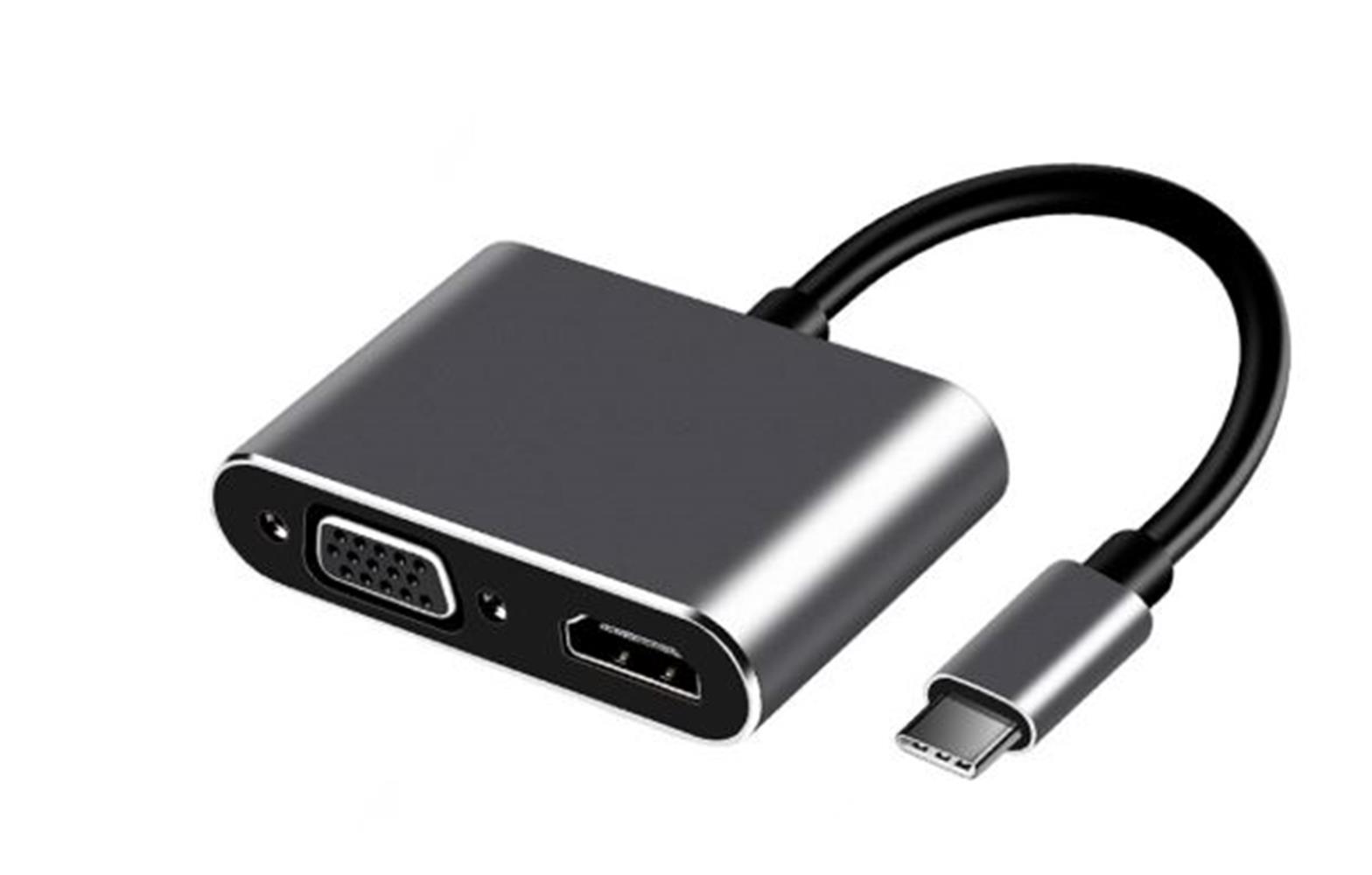 FRISBY FA-7678C Type-c - HDMI+VGA 4Kx2K Adaptör FRISBY FA-7678C Type-c - HDMI+VGA 4Kx2K Adaptör