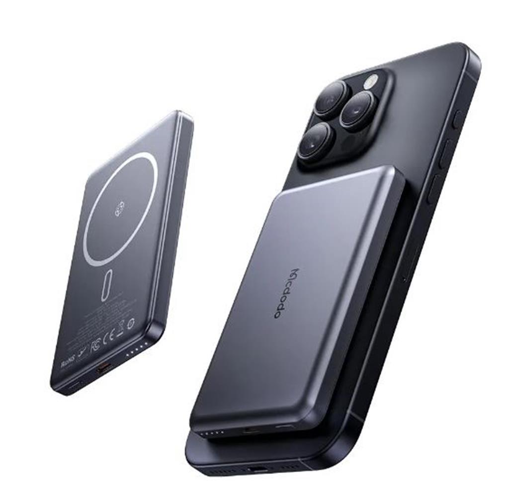 MCDODO MC-4641 20W 5000mAh Metal Ultra İnce Manyetik Kablosuz Power Bank Siyah MCDODO MC-4641 20W 5000mAh Metal Ultra İnce Manyetik Kablosuz Power Bank Siyah