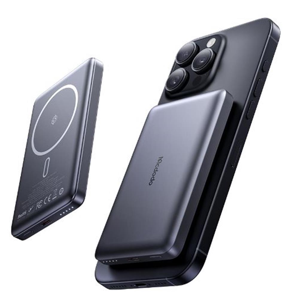 MCDODO MC-4651 10000mAh 20W Metal Ultra İnce Manyetik Kablosuz Powerbank - Siyah MCDODO MC-4651 10000mAh 20W Metal Ultra İnce Manyetik Kablosuz Powerbank - Siyah