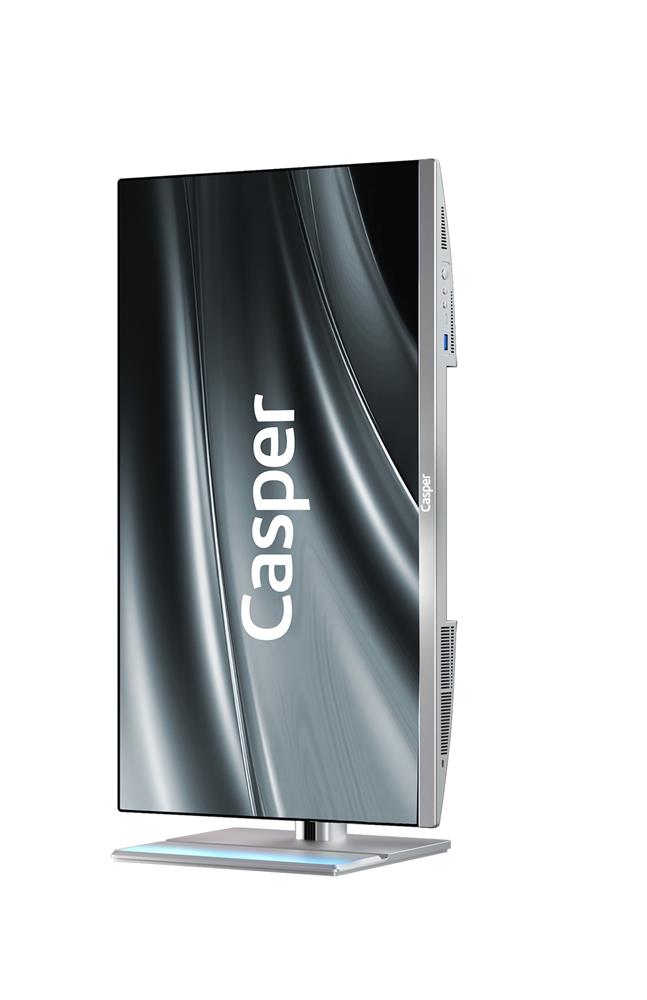 Casper Nirvana A97.255H-BE00X-V-G Gri Ultra 7 255H Ai 16GB 480GB NVME 27" Pivot FreeDOS All In One