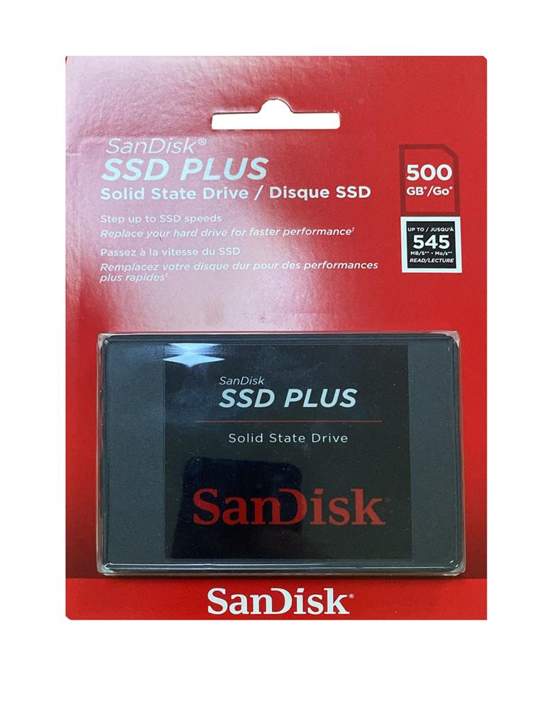 Sandisk 500Gb Ssd Plus 545Mb-505Mb-S SDSSDA-500G-G28 Sata 3 2.5" Harddisk