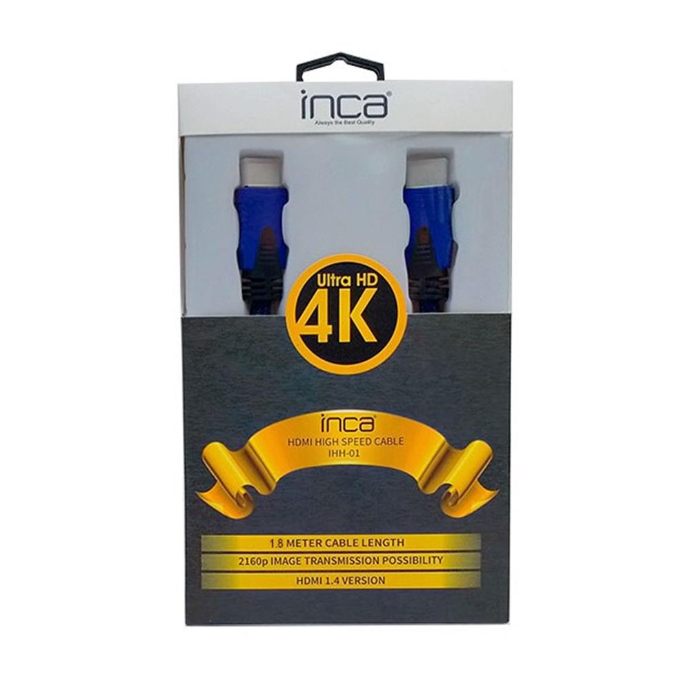 Inca IHH-01 HDMI To HDMI 1.8mt Örgülü 2160P ve 1080P FULL HD  yüzde 100 Bakır malzeme