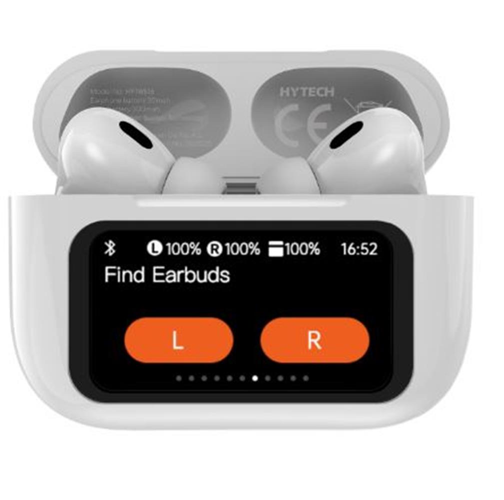 Hytech HY-TWS16 Beyaz Mobil Telefon Uyumlu Bluetooth 5.4V Ekranlı TWS Mikrofonlu Kulaklık