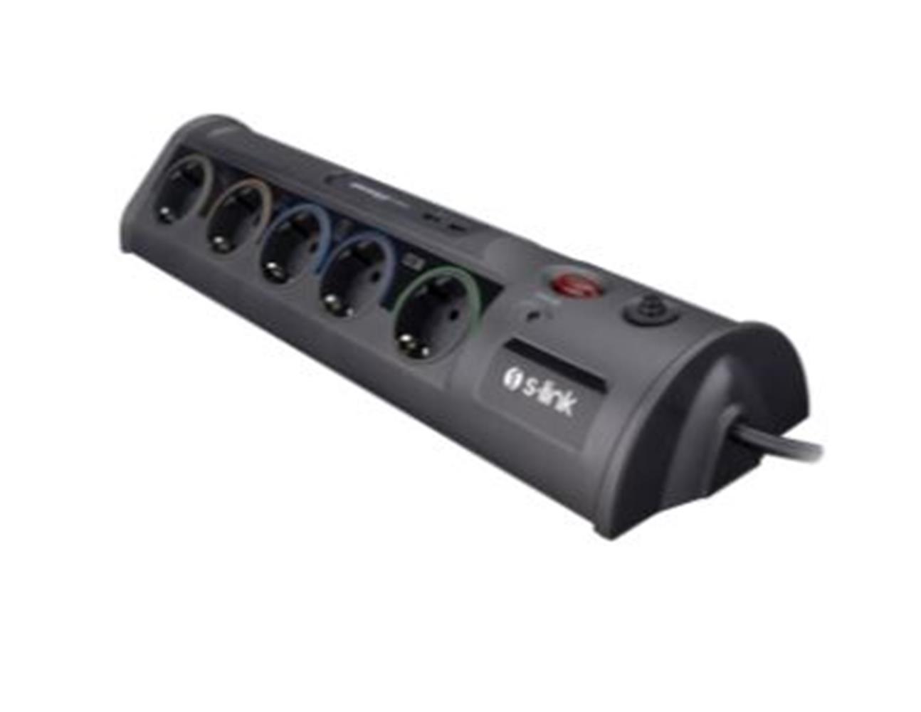 S-link SPG3-J-5 1.5m 306Joule 5Li Akım Kor.Siyah Priz