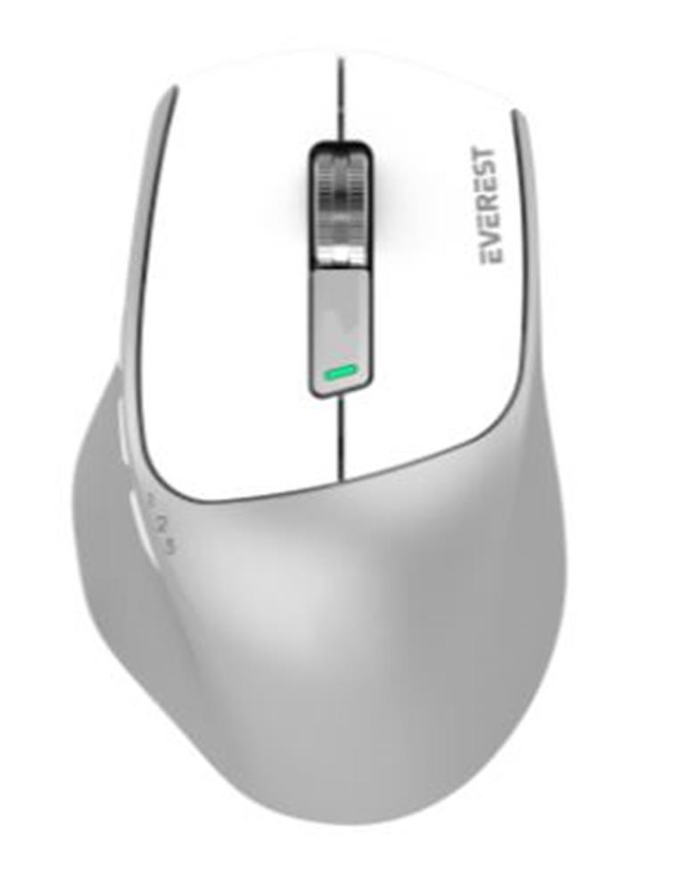 Everest SM-BT24 Usb Metalik Beyaz 2in1 Bluetooth ve 2.4GHz Kablosuz Mouse