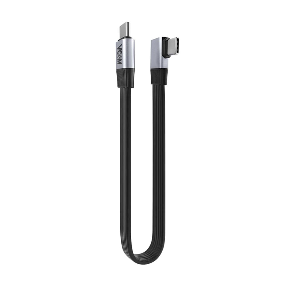 Vcom CU582RA-2.0 Type-C USB4 V2 90 Derece Düz 2.0m Şarj Kablosu