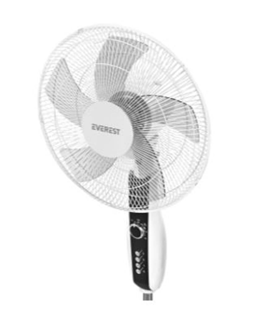 Everest FAN11 CoolAir Beyaz 16" Maks 50W 5 Kanat 3 Kademe 1200RPM Zaman Ayarlı Vantilatör- Pervanesi