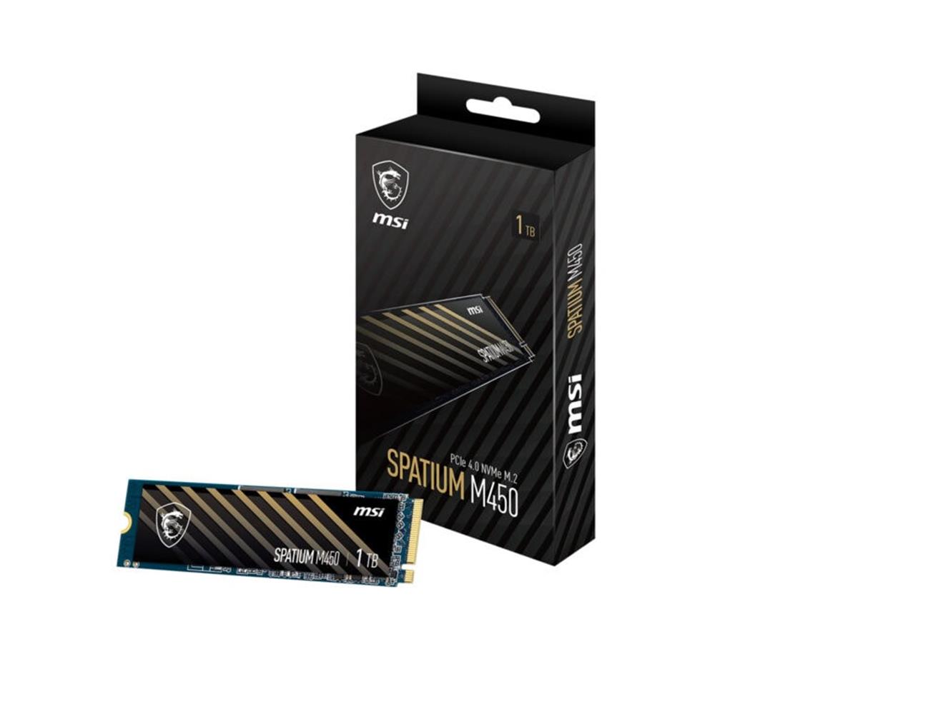 Msi 1TB Spatium M450 V1 NVMe PCIe Gen4 x4 Okuma 3400MB – Yazma 2400MB M.2 SSD Disk