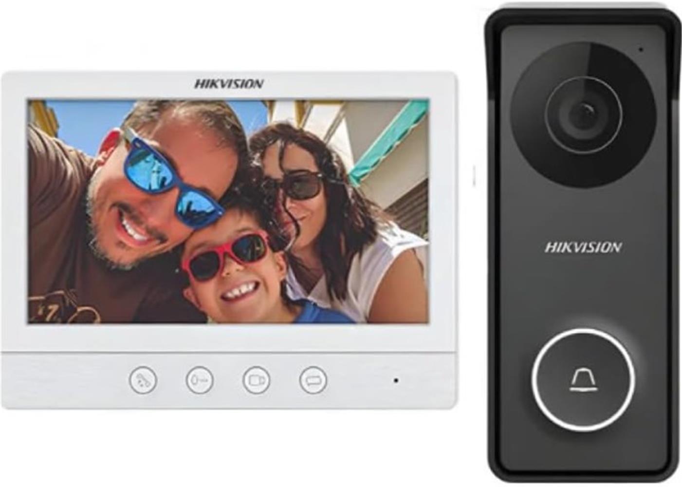 Hikvision DS-KIS213 7" 4 Tellli Analog Vİdeo İnterkom Kit