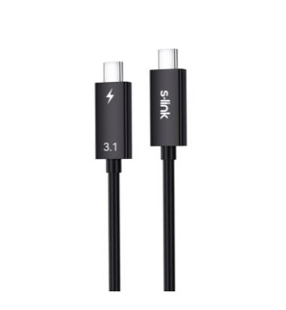 S-link SL-TC302 Thunderbolt 3.0 2m 4k 60Hz PD100W TypeC to TypeC 40Gbps Hızlı Data Kablosu