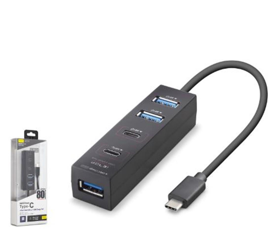 iETOP TU0529 Type-C 3.2 Gen1 Hub 4 Port 5 Gbps 80 cm Siyah