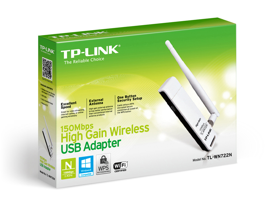 Tp-Link TL-WN722N 150 Mbps Antenli Kablosuz USB Adaptör