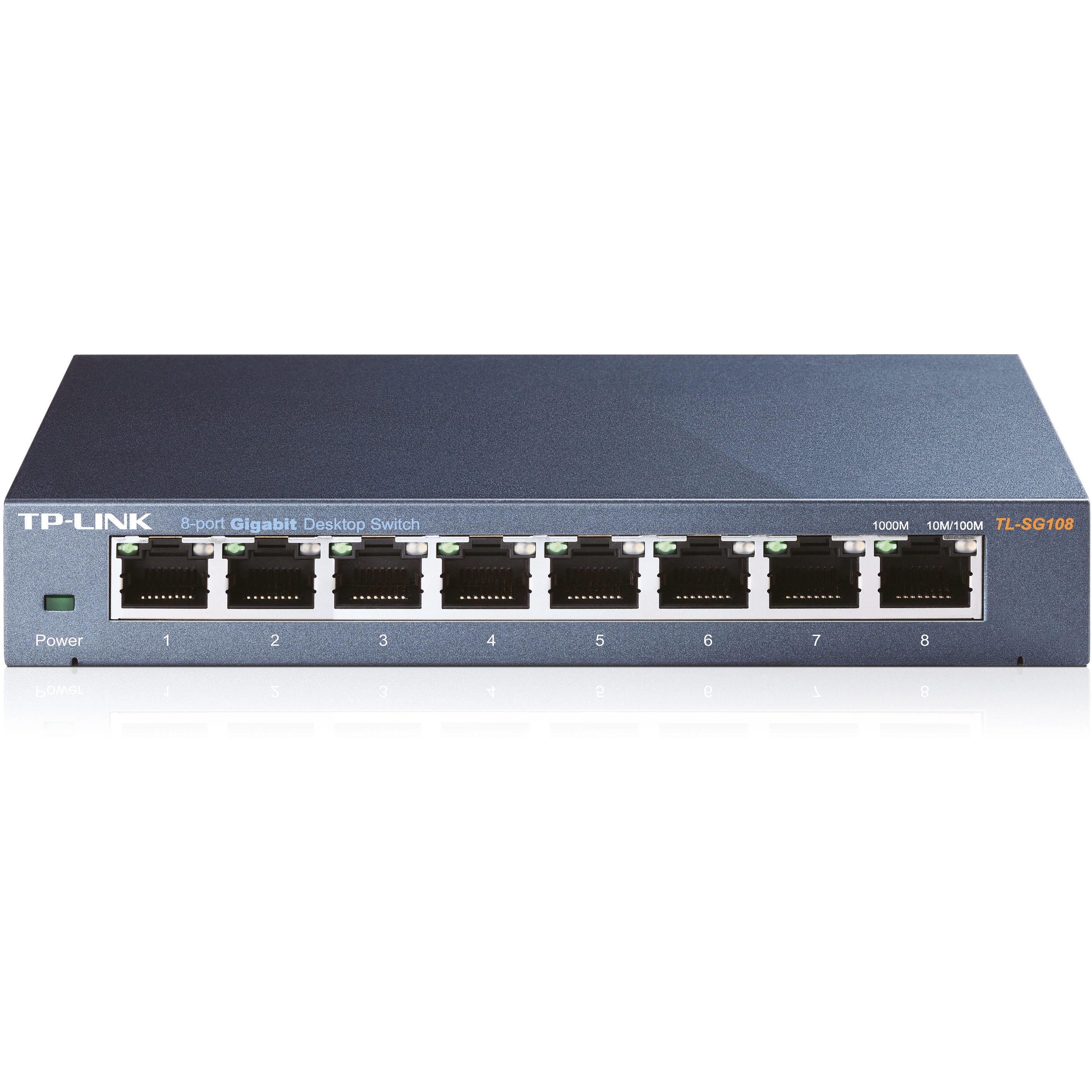Tp-Link TL-SG108 8 Port 10-100-1000 Mbps Switch Çelik Kasa Tp-Link TL-SG108 8 Port 10-100-1000 Mbps Switch Çelik Kasa