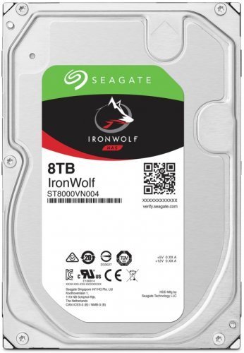 Seagate 8Tb ST8000VN004 Ironwolf 3,5" 7200Rpm 256Mb Rv Sensör, Sata 3, 7-24  Nas Diski