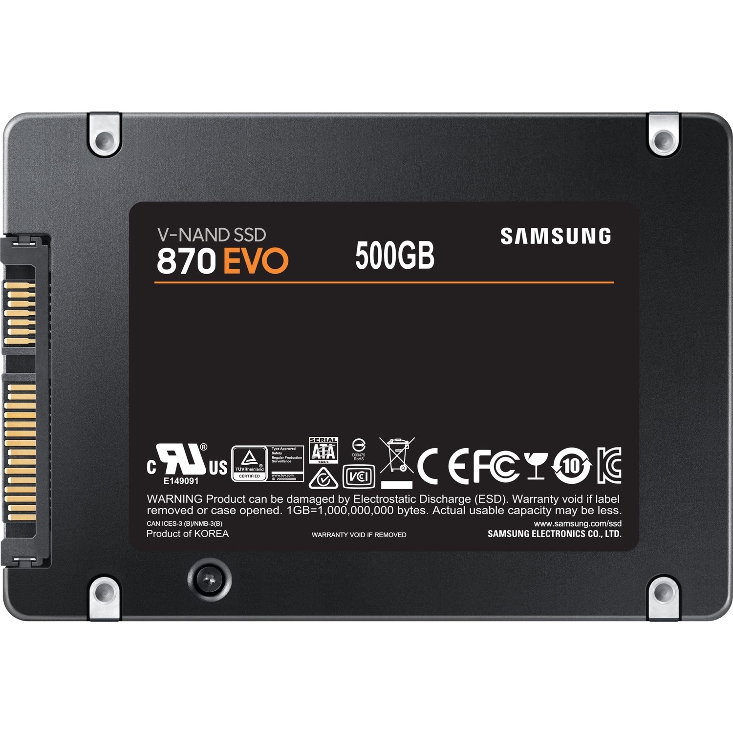 Samsung 500GB 870 Evo 560MB-530MB-s Sata 2.5" (MZ-77E500BW) SSD Sabit Disk