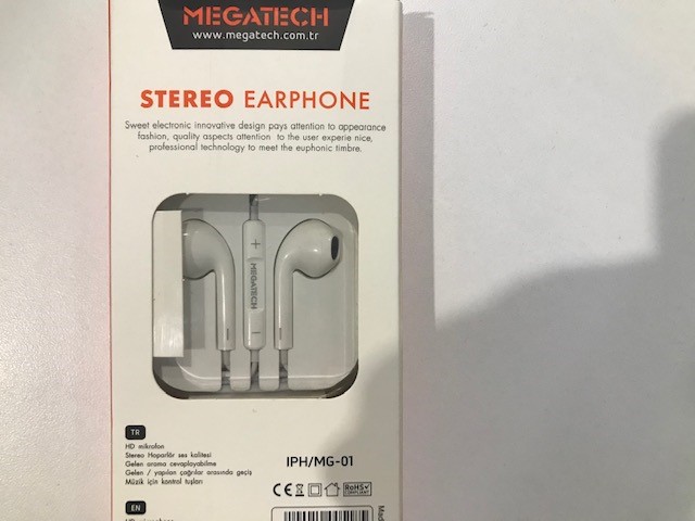 Megatech Iph5-6 (Mix Colour Iph Handsfree) Ekstra Vakumlu Kulaklık