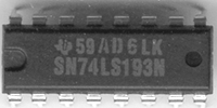 Schukat 74LS193 SYNC. UP/DOWN BINARY COUNTER