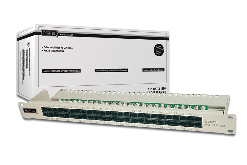 Digitus DN-91350-1 Digitus 19 Inch 50 port CAT-3 ISDN Patch Panel