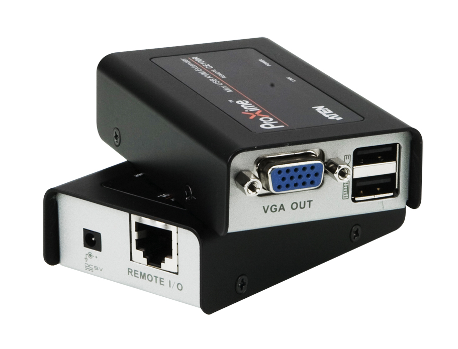 Aten ATEN-CE100 VGA Cat 5 KVM (Keyboard/Video Monitor/Mouse) Mesafe Uzatma Cihazı