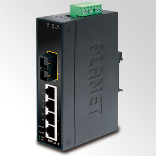 Planet PL-ISW-511TS15 Endüstriyel Tip Yönetilemeyen Ethernet Switch (Industrial Unmanaged Ethernet Switch)
4-Port 10/100Base-TX
1-Port 100Base-FX Single-mode SC 15 km
IP30