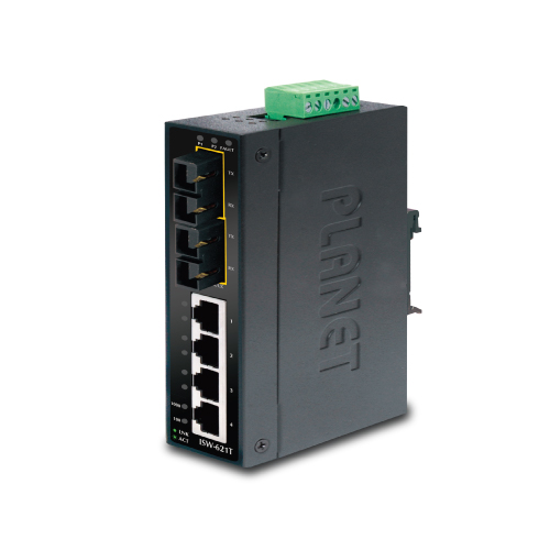 Planet PL-ISW-621TS15 Endüstriyel Tip Yönetilemeyen Ethernet Switch (Industrial Unmanaged Ethernet Switch)
4-Port 10/100Base-TX 
2-Port 100Base-FX Single-mode SC 15 km
IP30