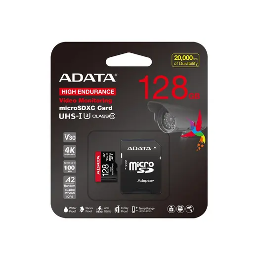 Adata 128 GB High Endurance microSDXC 4K U3 V30 A2 Hafıza Kartı alternatif görünüm