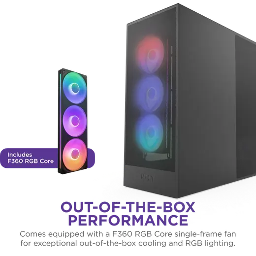 NZXT H7 FLOW 2024 CM-H72FB-R1 RGB Gaming EATX PC Kasası görseli 4
