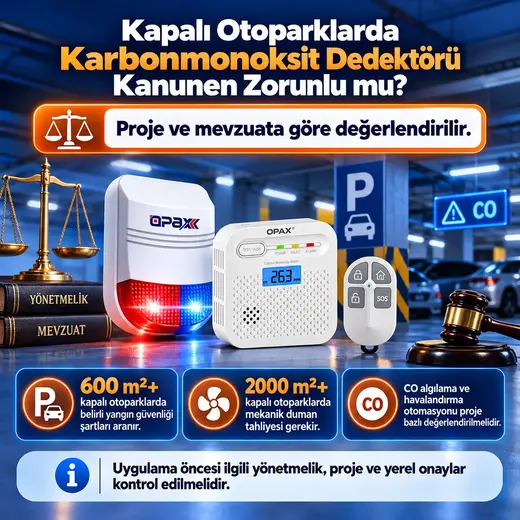OPAX CO-13RFWF WiFi + RF Kablosuz Karbonmonoksit Alarm Sistemi görseli 8
