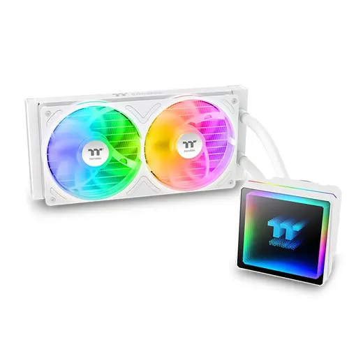 THERMALTAKE 240MM TH240 v3 CL-W467-PL12SW-A AM5-1851p Sıvı Soğutmalı İşlemci Fanı Beyaz görseli 6