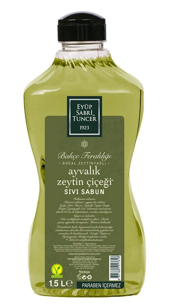 Eyüp Sabri Tuncer 1,5lt Ayvalık Zeytin Çiçeği Sıvı Sabun Doğal Zeytinyağlı