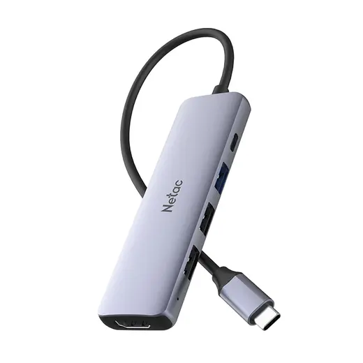 Netac WF13 5-in-1 Type-C Media Docking Station NT08WF13-30GR görseli 3