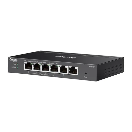 Omada 6Port Gigabit 4xPoE 65W (ES206GP) alternatif görünüm