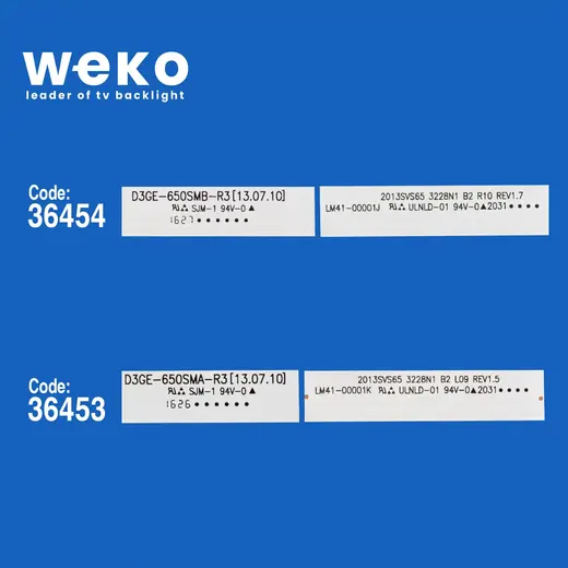 WKSET-5426 36453X6 36454X6 D3GE-650 12 ADET LED BAR alternatif görünüm