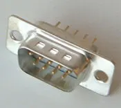 DIGITUS A-DS 09 PP/Z D-Sub 09 pin erkek konektor, düz PCB için, fosfor bronz