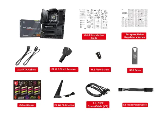 MSI MAG X870E TOMAHAWK MAX WIFI7 DDR5 HDMI-DP TYPEC PCIE 5.0 AM5 ATX görseli 1