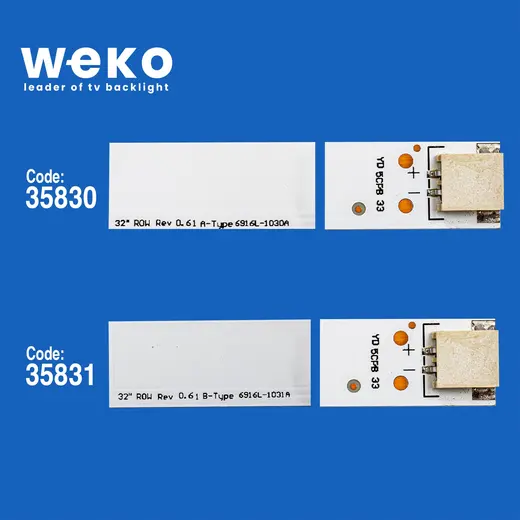 WKSET-5241 35830X2 35831X2 32 ROW REV 0.6 4 ADET LED BAR alternatif görünüm