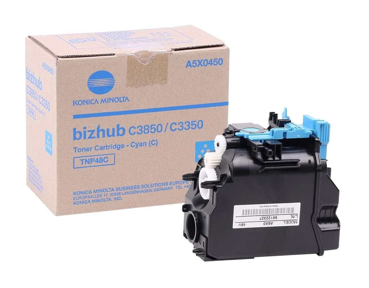 Minolta TNP-48 Orjinal Mavi Toner Bizhub C-3350 C-3850 A5X0450