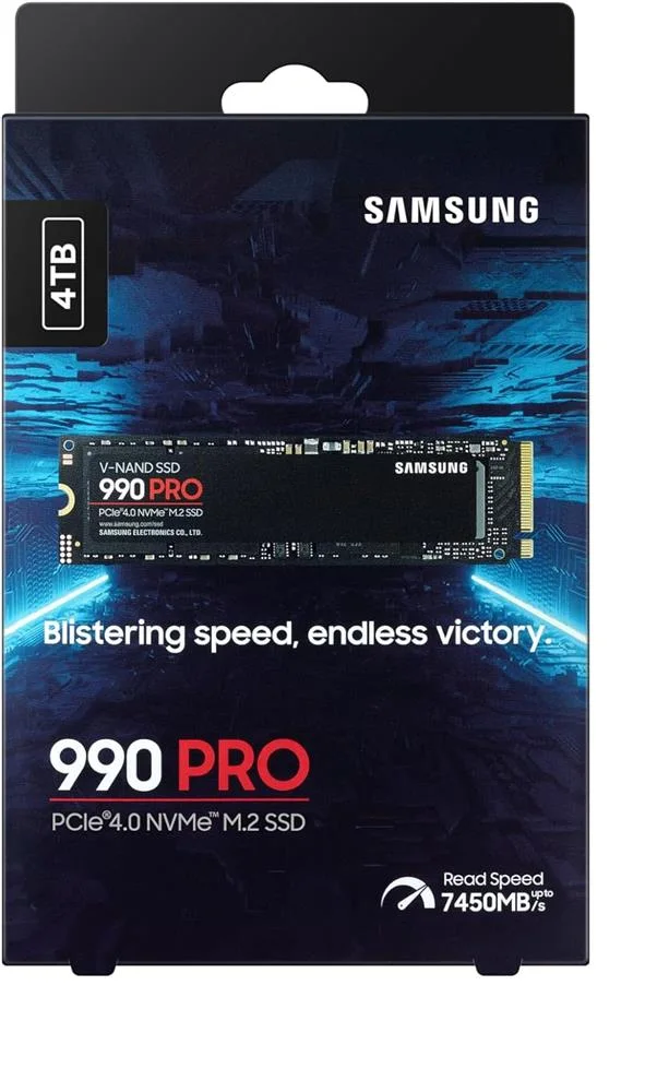 Samsung 4TB 990 Pro 7450-6900MB-s M.2 NVMe MZ-V9P4T0BW Ssd Disk