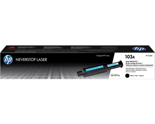 HP 103A Siyah Orijinal Neverstop Lazer Toner Dolum Seti (W1103A Black Reload Kit)